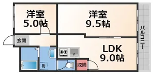 プリンストン布施【5階】の間取り