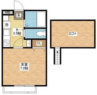 メルヴェーユ【1階】の間取り