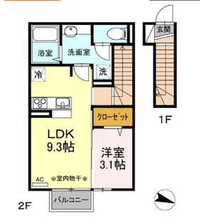 ノ-スヒルズ【2階】の間取り