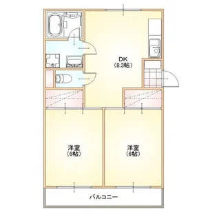 グローリオ西新居【4階】の間取り