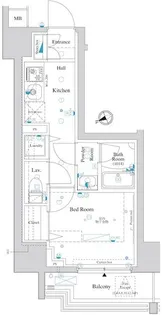 AXASレジデンス目黒東【7階】の間取り