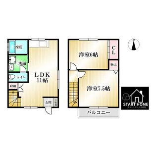 徳島県板野郡北島町北村字水神原【一戸建】の間取り