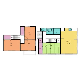 愛知県北名古屋市弥勒寺西1【一戸建】の間取り