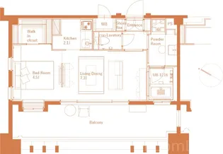 THE PALACE NAGAHAMA BAY【9階】の間取り