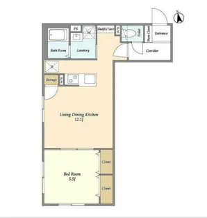 ウェルスクエア学芸大学【4階】の間取り