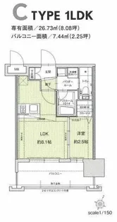ドゥーエ赤坂【14階】の間取り