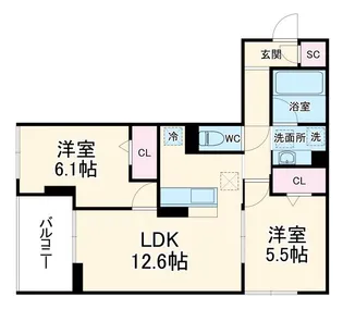 Noble villa浦和美園【1階】の間取り