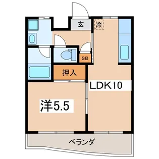 ジ・ウシロヤ テラス【3階】の間取り