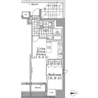 ザ・パークハビオ 蔵前【13階】の間取り