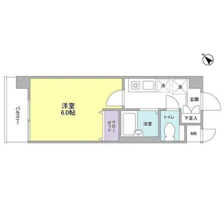 タケオクリスタル等々力【4階】の間取り