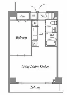 ルクレ西新宿【14階】の間取り