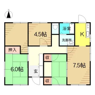 プレステージ並木【1階】の間取り