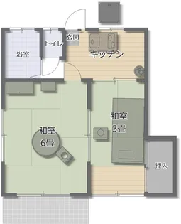 横田荘【1階】の間取り