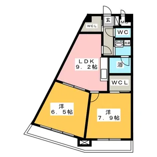 ベルヴュー小坂【1階】の間取り