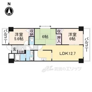 グリーンパークコート【2階】の間取り
