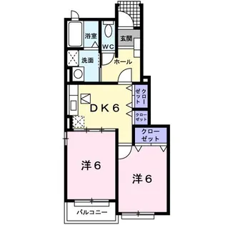 シャトーグラース壱番館【1階】の間取り