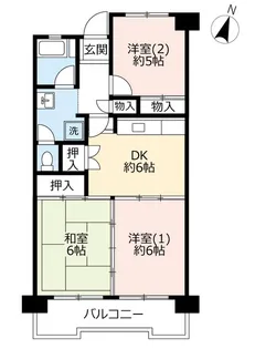 URリバーサイドもりぐち【3階】の間取り