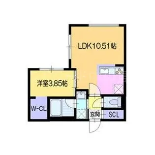 ラ・シュエット栄通C【2階】の間取り