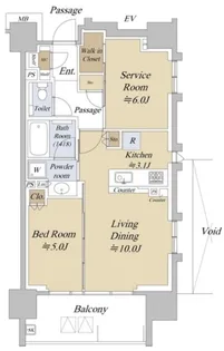 アクシルコート早稲田【8階】の間取り