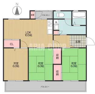 醍醐上ノ山団地B2棟【1階】の間取り