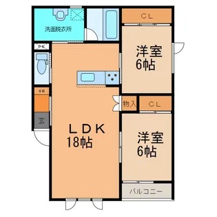 TOWNヒルズ193【3階】の間取り