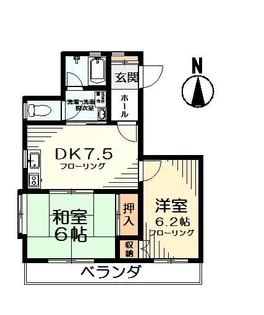 オアーゼ池上【2階】の間取り