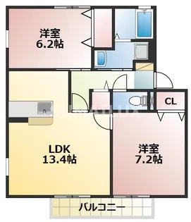 サンビレッジ画図東 B【2階】の間取り