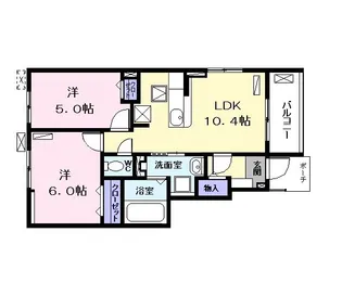 ヴィレッジ弥富【1階】の間取り