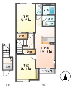 シルフィード【2階】の間取り