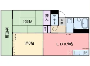 プレジール周船寺II A棟【1階】の間取り