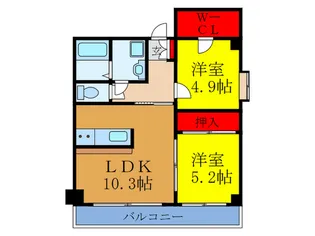 美福ガーデン【2階】の間取り