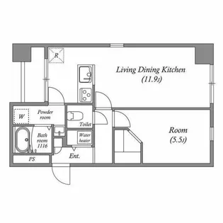 オーパスホームズ?丁堀【2階】の間取り