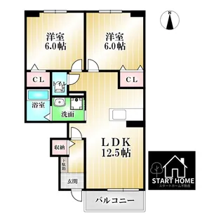 クラール南庄町B【1階】の間取り