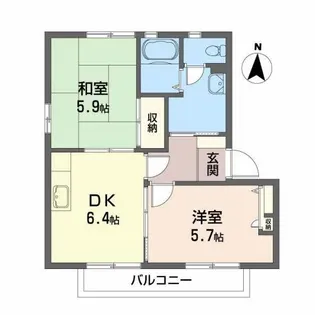 アーバンストリートA【2階】の間取り