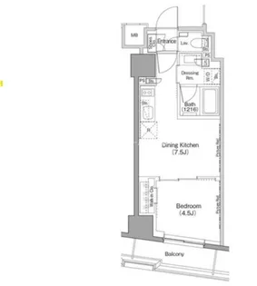 ザ・パークハビオ日本橋小伝馬町【5階】の間取り
