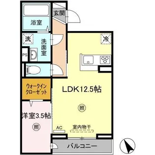 PREMILIFE新町【3階】の間取り