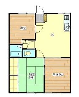 エステートピアヤマネ【1階】の間取り