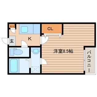 クレフラスト幸町C【1階】の間取り