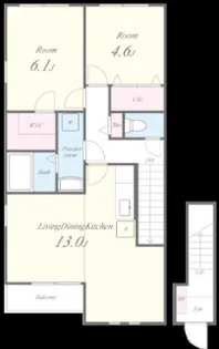 プロニティ風雅B棟【2階】の間取り