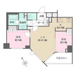 ルジェンテ高輪台【2階】の間取り