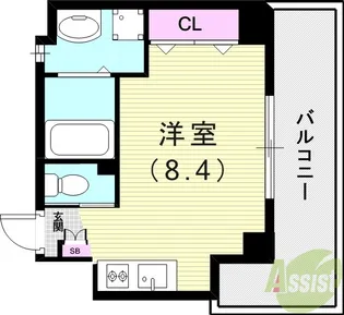 中天マンション【4階】の間取り