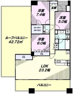 パークハウス三鷹連雀通り【11階】の間取り