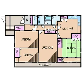 ローズパティオ【2階】の間取り
