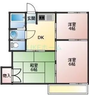 市川グリーンハイツ第2【2階】の間取り