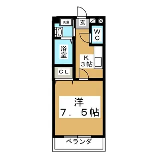 サンパティーク泉中央【3階】の間取り