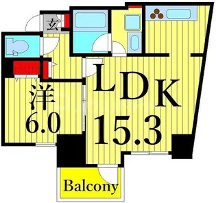 N-flats三ノ輪【6階】の間取り