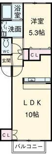 シャルモン・ナポールII【1階】の間取り