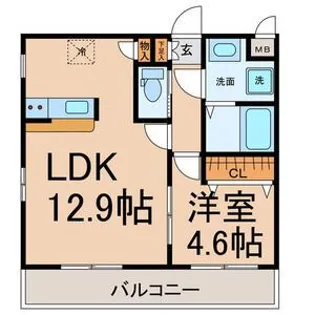 パレアージュII【4階】の間取り