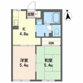 ディアス・ルフランA【1階】の間取り