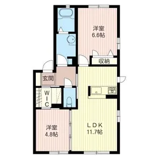 ユウ・フォーリットB【1階】の間取り